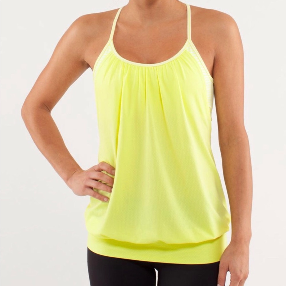 Lululemon no limits  tank size 4  clairty yellow